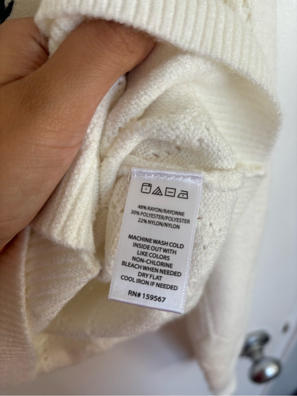 NWT Cream Floral Knit Button-Front Cardigan - Picture 5 of 9